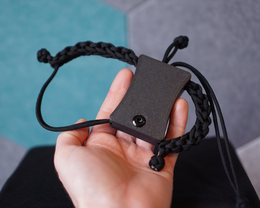 Anchor pull-tight paracord bondage restraints in Black — BodyKind cam-cleat locking