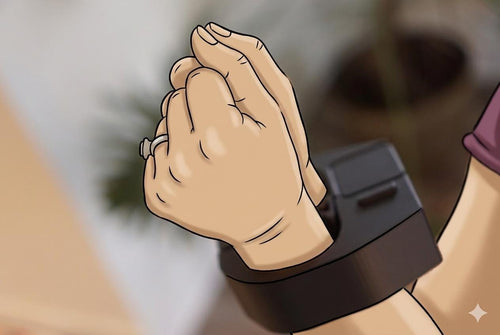IceLock cuff system worn on wrist showing comfort bar and smooth finish